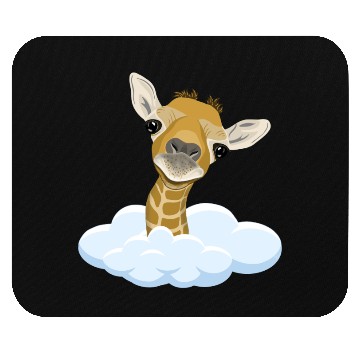 Discover Giraffe with overlook Mouse Pads