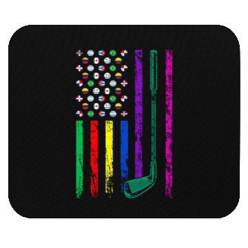 Discover American Sports Flag Hispanic Heritage Month Golf Mouse Pads