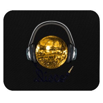 Discover Gold Disco Ball Music Headphones Mouse Pads