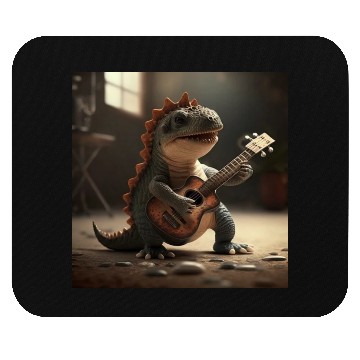 Discover Mini dino cute music guitar acoustic concert Mouse Pads