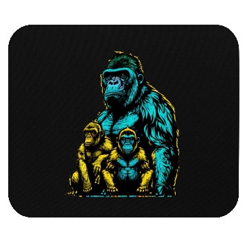Discover gorilla family Mouse Pads