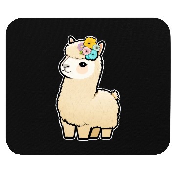 Discover Floral Llama Mouse Pads
