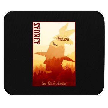 Discover Sidney Nebraska wild west town Mouse Pads