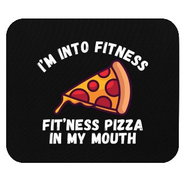 Discover Fitness Pizza Funny Humorous Gym Mouse Pads