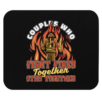 Discover Firefighter Thin Red Line Couple Mouse Pads
