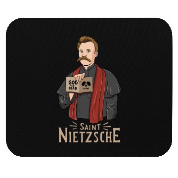 Discover Saint Nietzsche Design for a Philosophy Student Mouse Pads