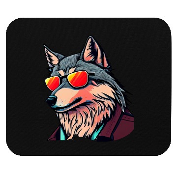 Discover Wolf the Cool Mouse Pads