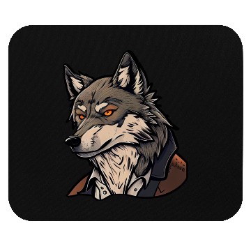 Discover Suited Wolf Mouse Pads