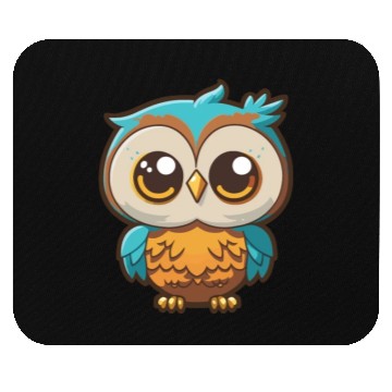 Discover Kawaii colorful owl Mouse Pads