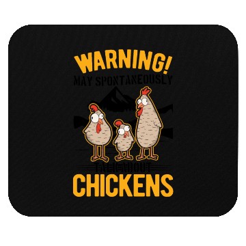 Discover Warning Chickens Farmer Chicken Mouse Pads