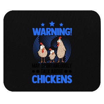 Discover Warning Chickens Farmer Chicken Mouse Pads