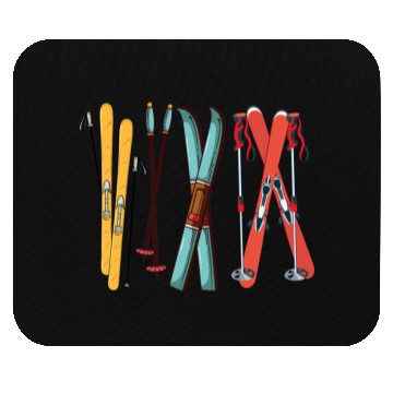Discover Funny Skiing Colorful Ski Skier Gift Mouse Pads