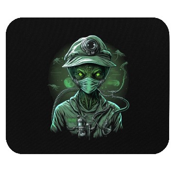 Discover Alien Nurse Stethoscope Syringe UFO Mouse Pads
