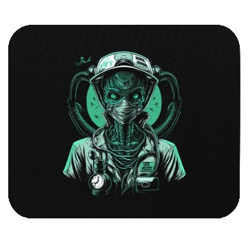 Discover Alien Nurse Stethoscope Syringe UFO Mouse Pads