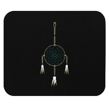 Discover native american dreamcatcher green Mouse Pads