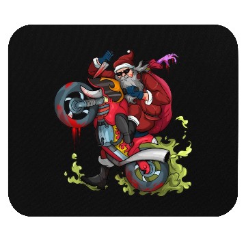 Discover Zombie Biker Santa Motorcycle Christmas Mouse Pads