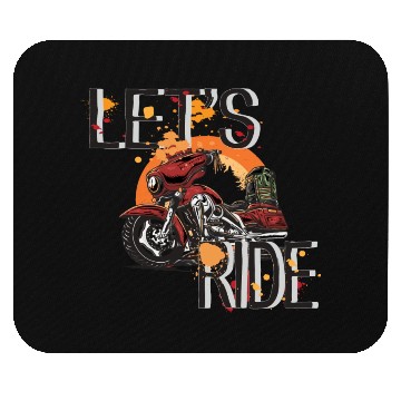 Discover Lets Ride Motorcycle Mouse Pads