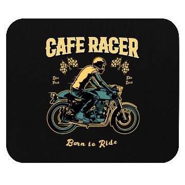 Discover Cafe Racer Born To Ride Mouse Pads