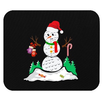 Discover Funny Golf Ball Snowman Balls Christmas Pajama Gif Mouse Pads