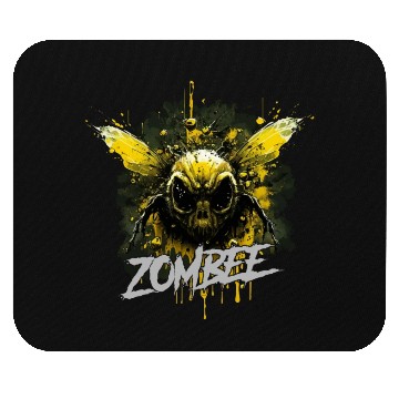 Discover Scary zombie horror bee Mouse Pads