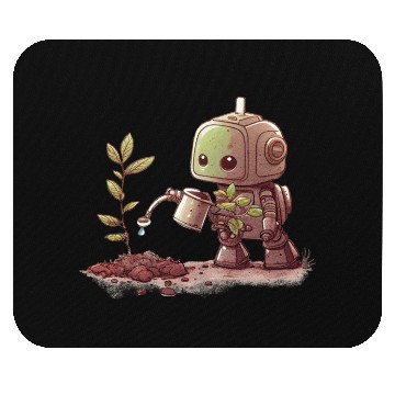 Discover Robot Gardener Mouse Pads