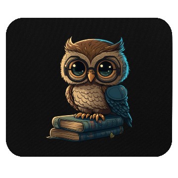 Discover Reading Owl And Books Mouse Pads