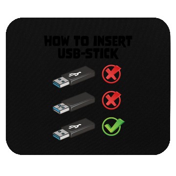 Discover How To Insert USB Stick Funny Programmer Meme Mouse Pads