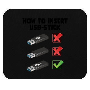 Discover How To Insert USB Stick Funny Programmer Meme Mouse Pads