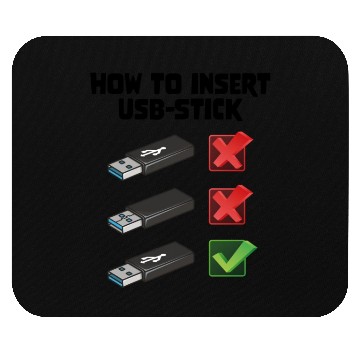 Discover How To Insert USB Stick Funny Programmer Meme Mouse Pads