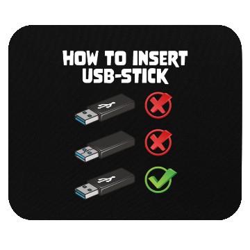 Discover How To Insert USB Stick Funny Programmer Meme Mouse Pads