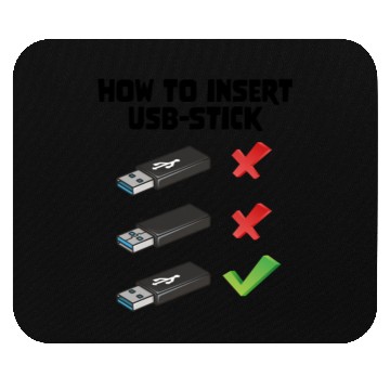 Discover How To Insert USB Stick Funny Programmer Meme Mouse Pads