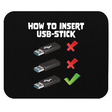 Discover How To Insert USB Stick Funny Programmer Meme Mouse Pads