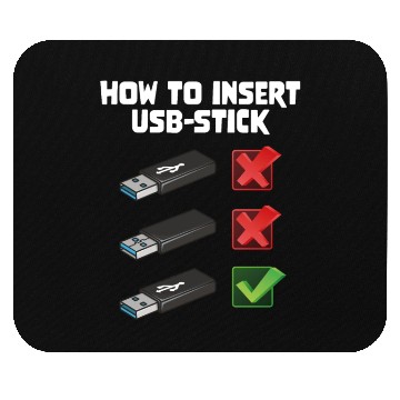 Discover How To Insert USB Stick Funny Programmer Meme Mouse Pads