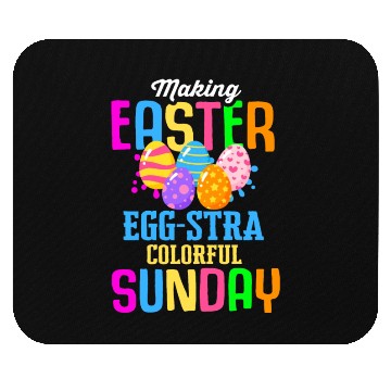 Discover Easter Colorful Egg Dye Rabbit Egg Hunt Mouse Pads