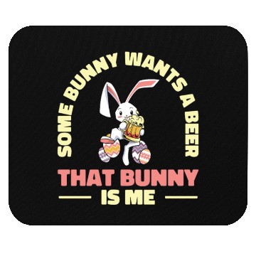 Discover Easter Bunnies Beer Drinking Holiday Rabbit Mouse Pads