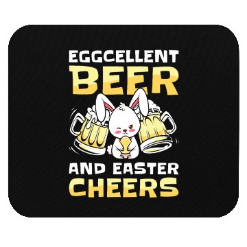 Discover Easter Bunnies Beer Drinking Holiday Rabbit Mouse Pads