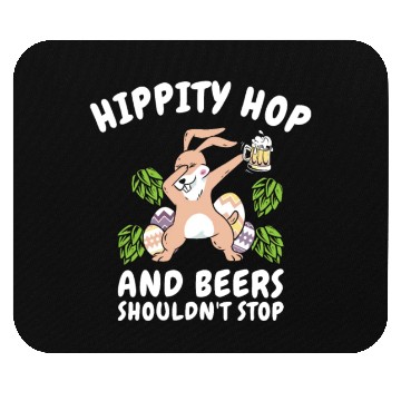 Discover Easter Bunnies Beer Drinking Holiday Rabbit Mouse Pads