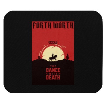 Discover Forth worth Texas wild west town Mouse Pads