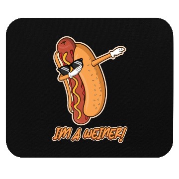Discover I'm a weiner Funny Dabbing Dance Hotdog Lover Pun Mouse Pads