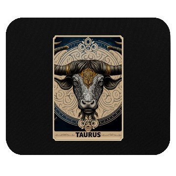 Discover Taurus Astrology Starsign Zodiac Tarot Card Witch Mouse Pads