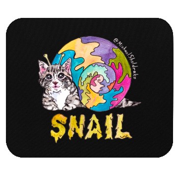 Discover Psychedelic Kitten Snail Mouse Pads