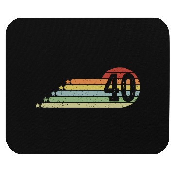 Discover 40th Birthday Retro Vintage 40 Years Men Women Mouse Pads