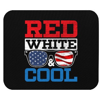 Discover Red White And Cool America USA Flag 4th Of July Mouse Pads