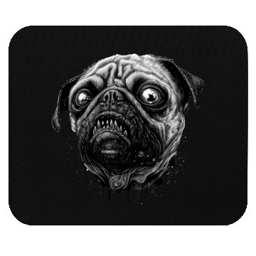 Discover Zombie pug Mouse Pads