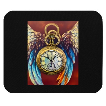 Discover Pocket Watch With Wings Mouse Pads