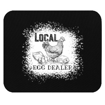 Discover Local Egg Dealer Funny Bleached Chicken Lover Farm Mouse Pads