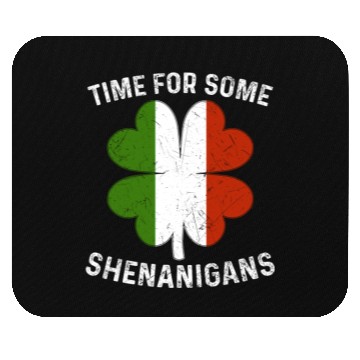 Discover St. Patrick's Time For Some Shenanigans Clover Mouse Pads