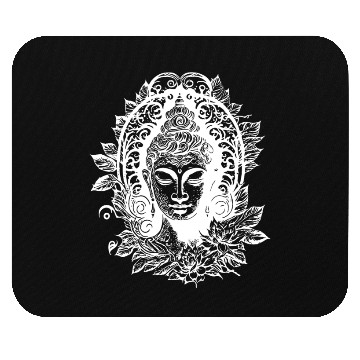 Discover Meditating Buddha Enlightenment Portrait Mouse Pads