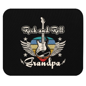 Discover Rock and Roll Grandpa Guitar Mouse Pads