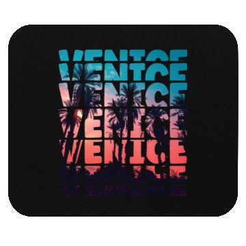 Discover Venice Beach California Vacation Ocean Palm Tree Mouse Pads